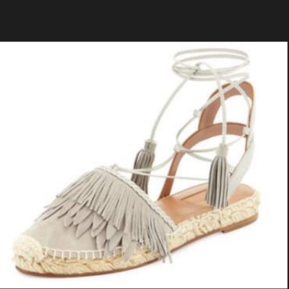 NWOT Aquazzura Fringe Sandal - Picture 2 of 9